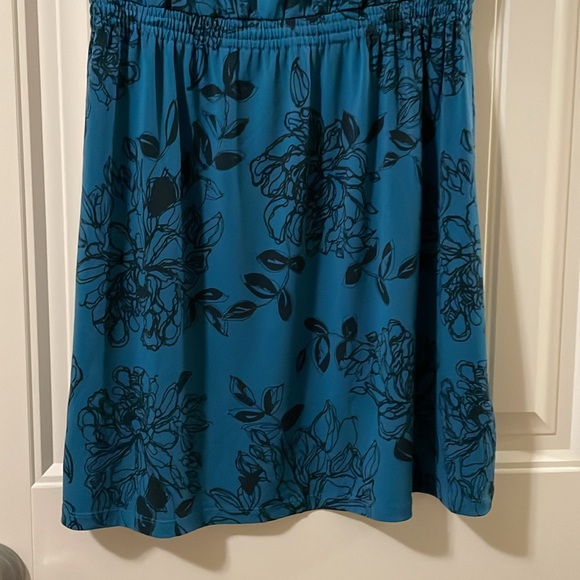 Banana Republic teal floral dress - Picture 7 of 11